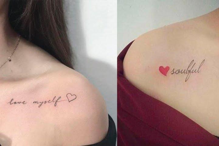 tatuagem delicada nos ombros