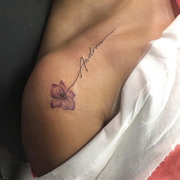 tatuagem no ombro de nomes próprios