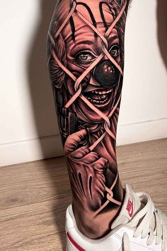 Tatuagens Realistas (Pinterest) - Tatuagem masculina na perna