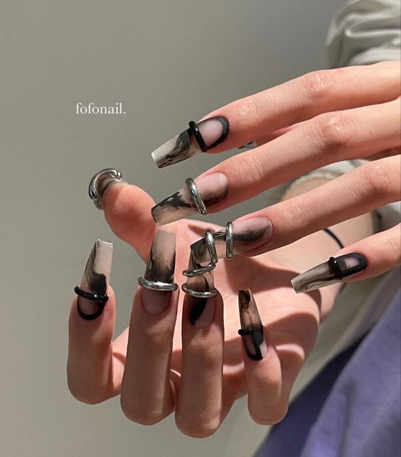 black nails