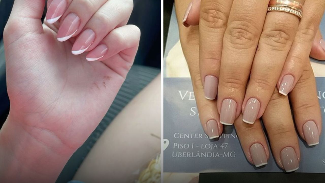 exemplos de unhas francesinhas nude