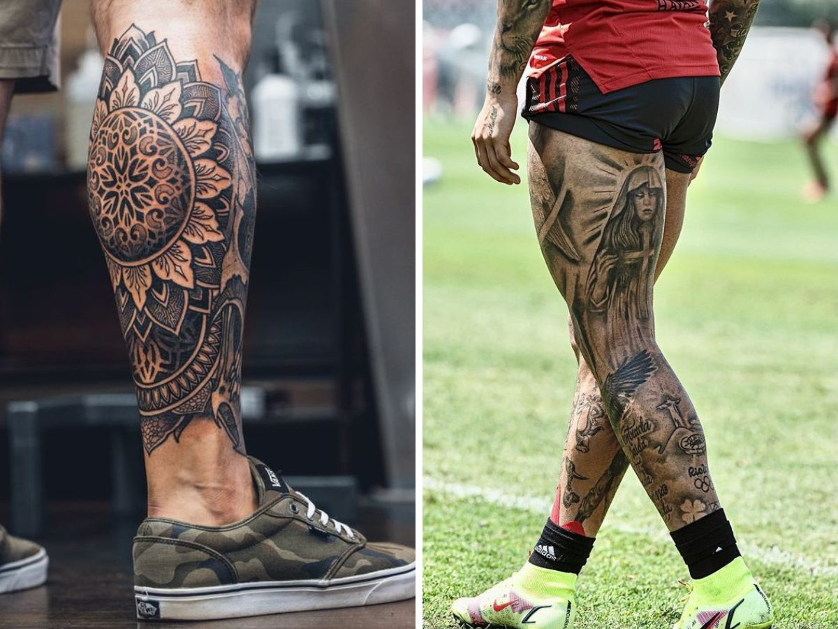 Tatuagens masculinas na perna