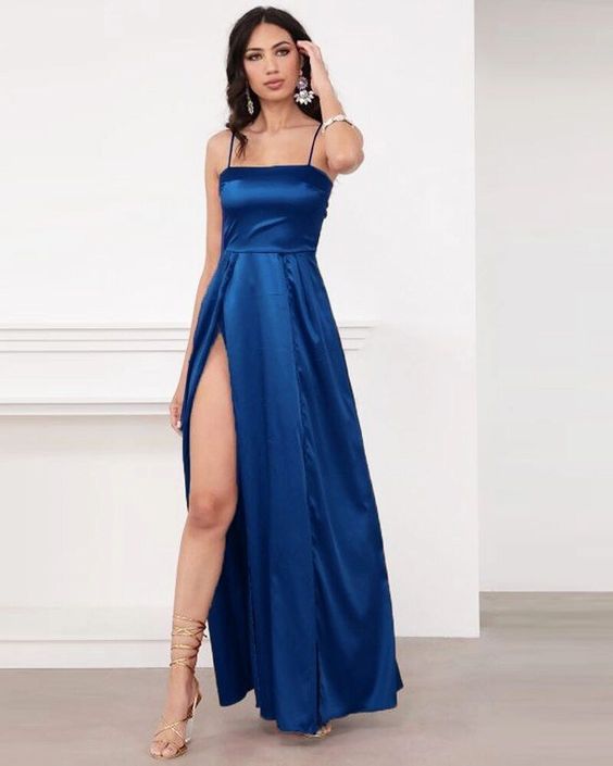 vestido longo fenda