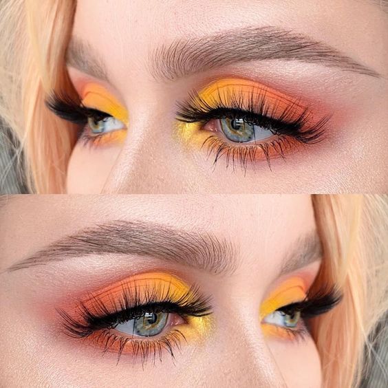 make amarelo e laranja