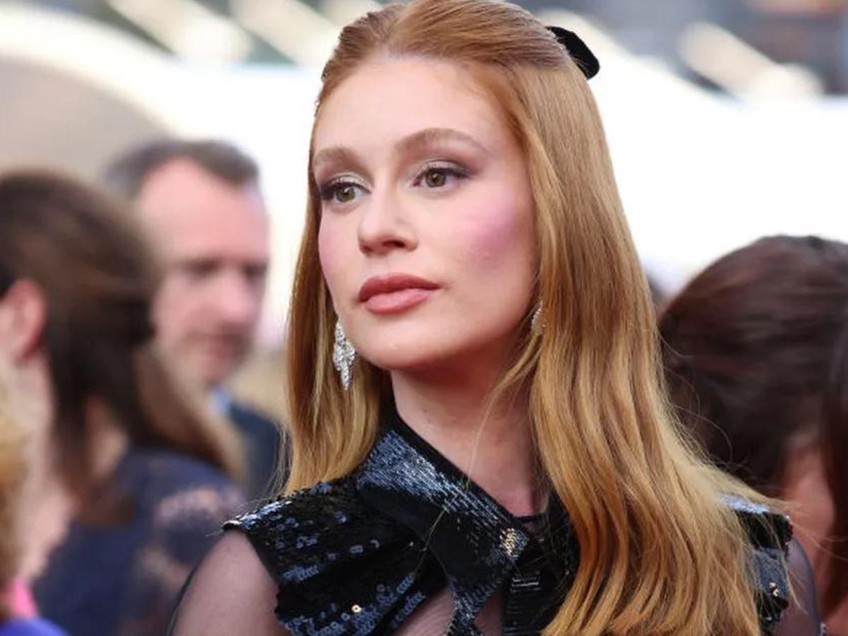 Maquiagem Marina Ruy Barbosa em Cannes. Foto atriz Marina Rui Barbosa com sombra clara, blush rosado e batom matte marrom. 