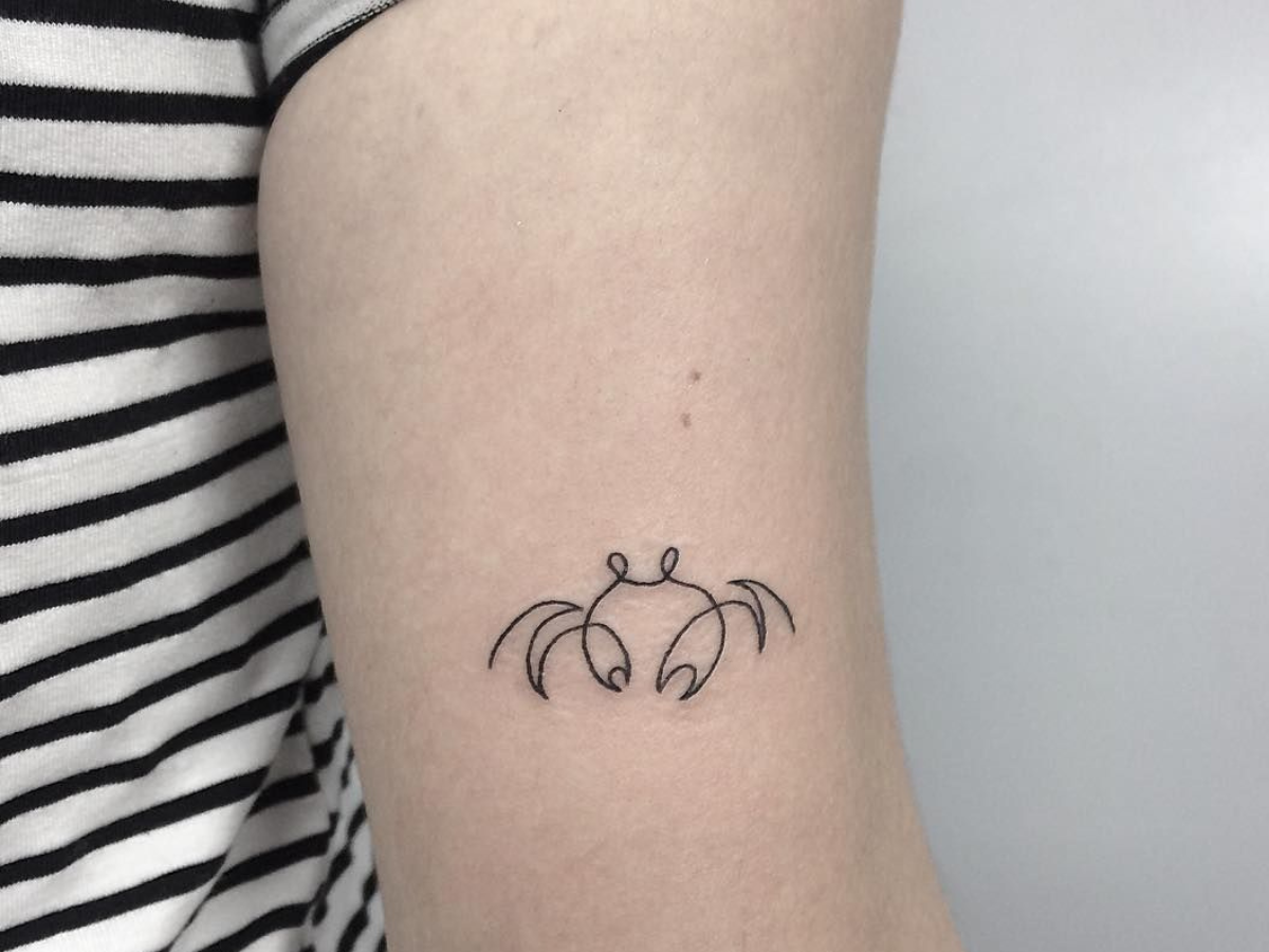 Tatuagens do signo de água - caranguejo