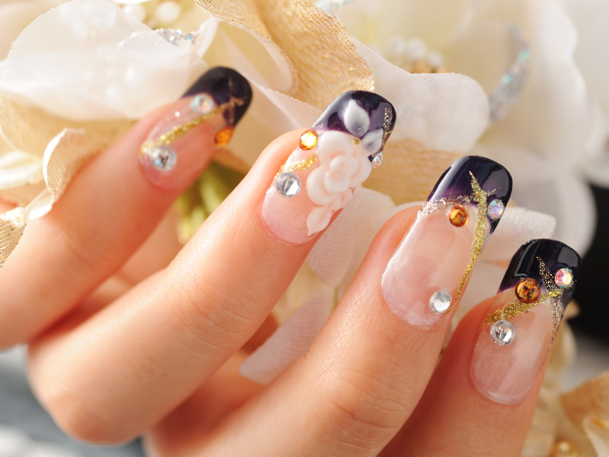 Inspirações de unhas pretas 