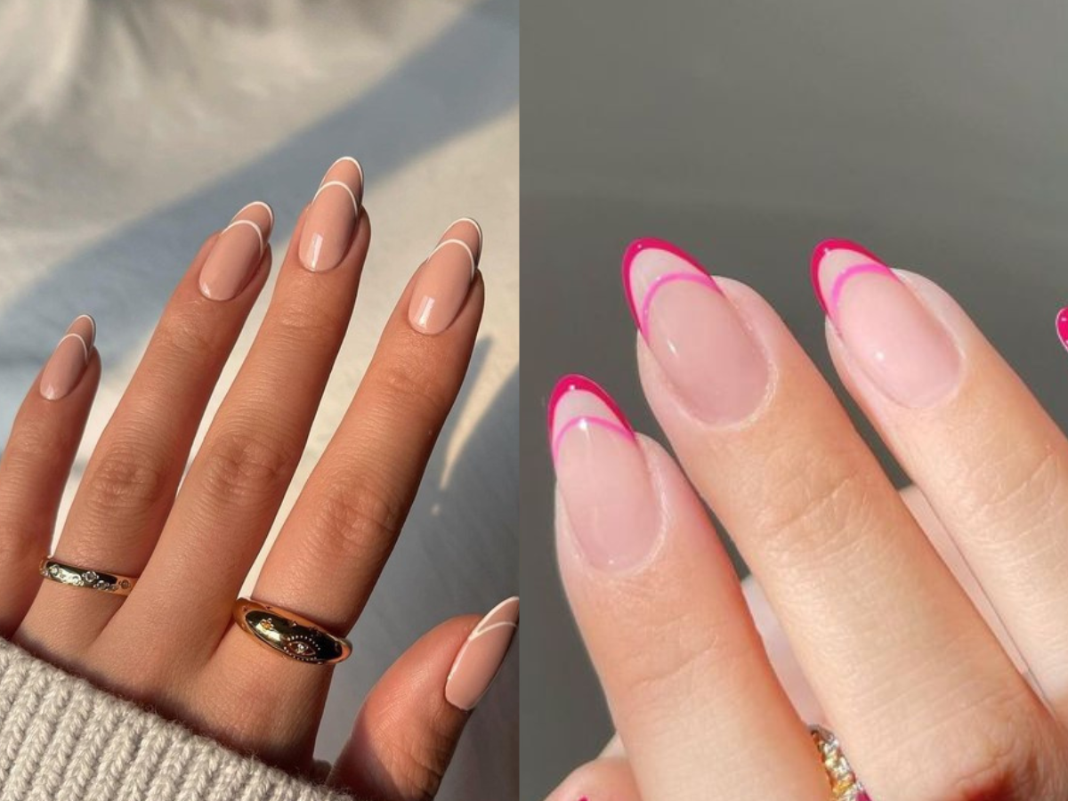 Unhas francesinhas diferentes