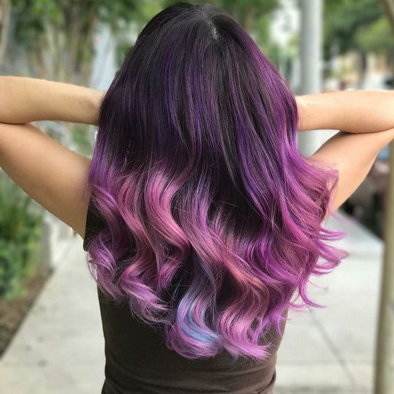 Ombré com cores fantasia