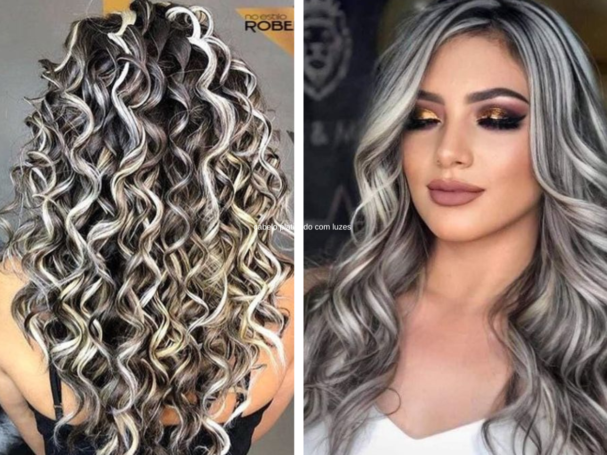 cabelo platinado com luzes 