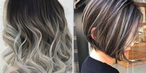 tons de luzes cabelo preto - platinada