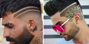 risco no cabelo masculino