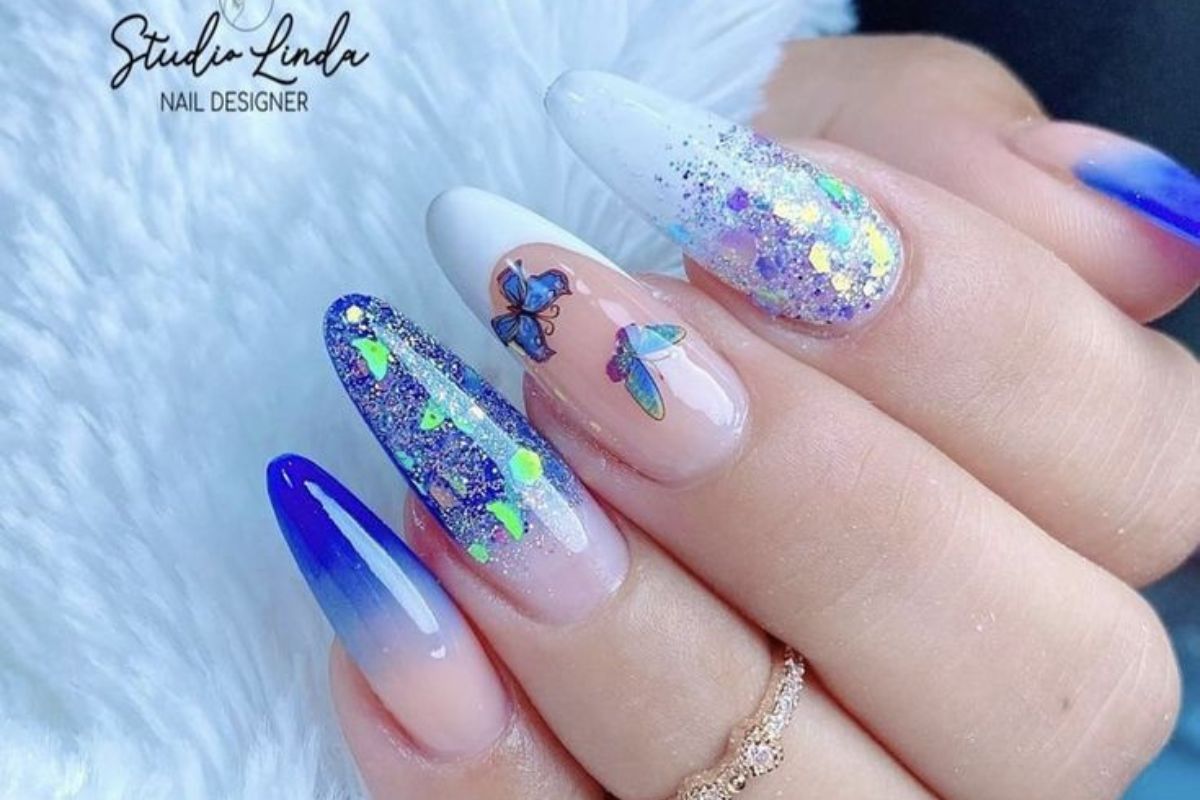 unhas com brilho primavera-verão 5