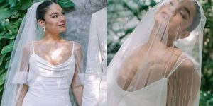 Atriz de High School Music aposta em vestido de casamento minimalista