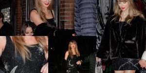 Taylor Swift usa vestido preto de aniversário de R$ 11 mil; veja fotos