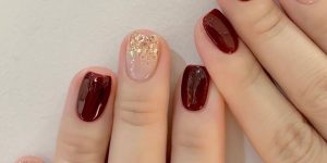 unhas minimalistas de outono