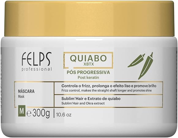 Cabelos com progressiva creme desenvolvido Felps 