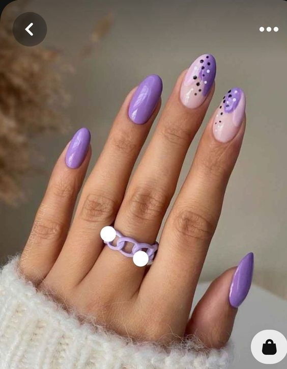 unhas lavanda