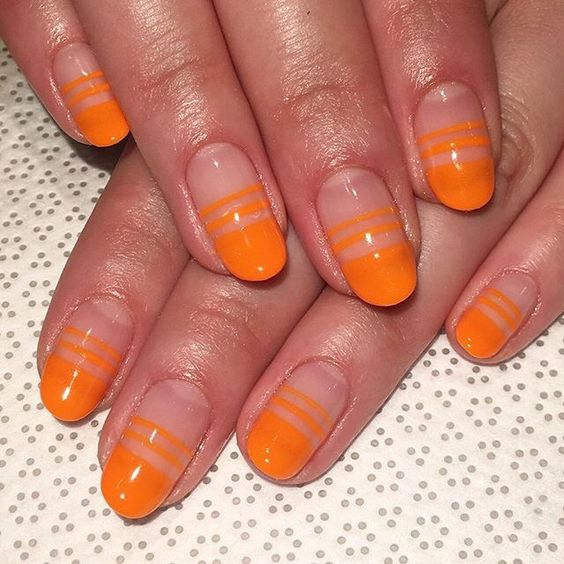 Unhas Laranja Foto Pinterest