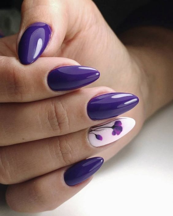 unhas roxas foto pinterest