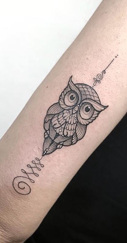 Tatuagem de corujas (Pinterest) -tipos de tattos para idosas