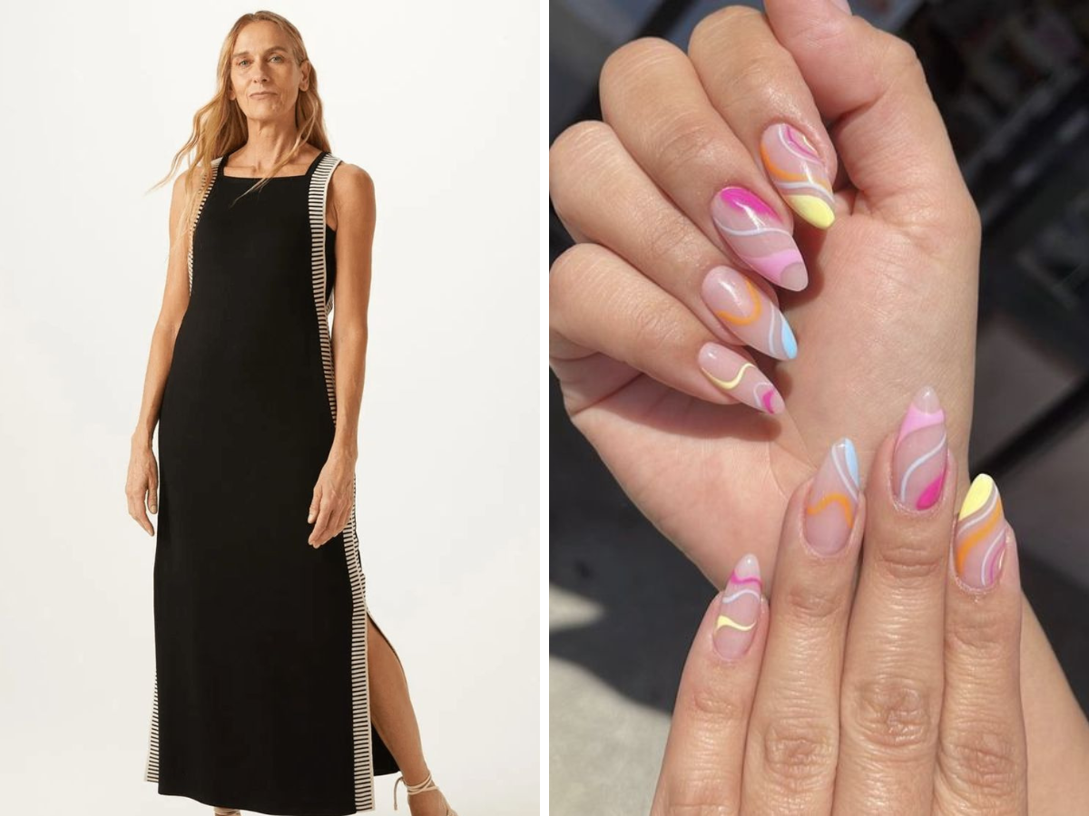 Vestidos retos com Unhas pastéis (Pinterest)