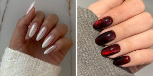 modelos de unha em gel decorada inverno