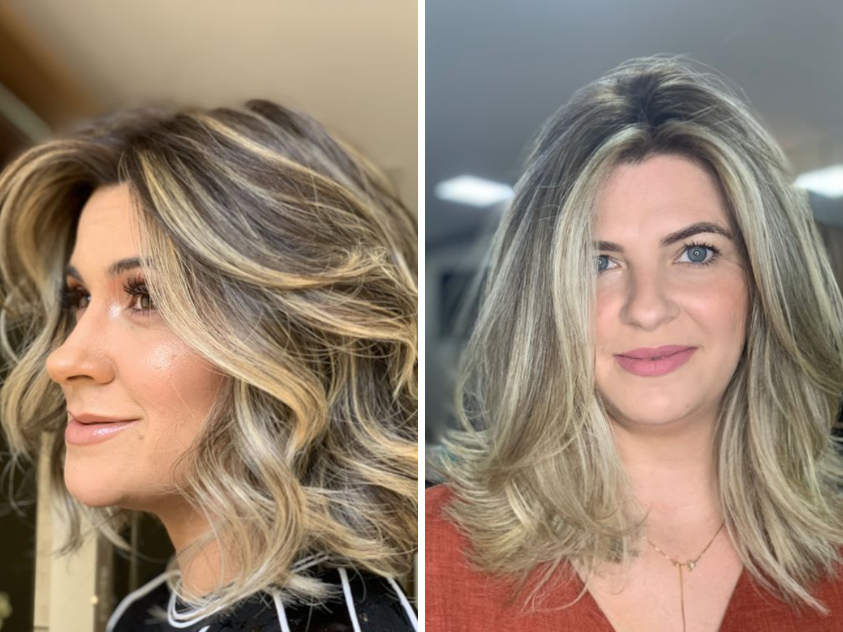 Mechas para cabelos de mulheres 50 - Salão Elaine Carvalho - Pinterest