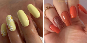 Unhas de verão com cores ensolaradas (Pinterest)