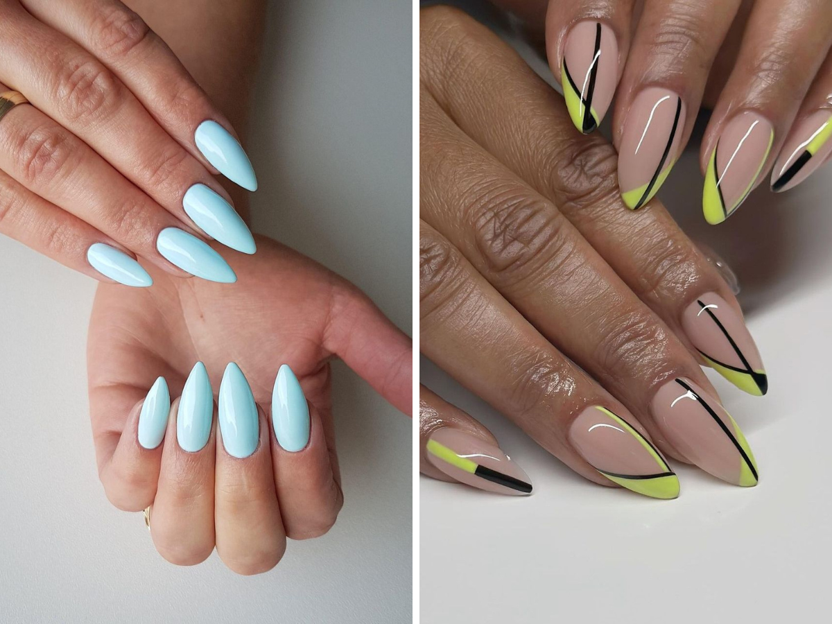 Unhas com desenhos abstratos (Pinterest) - Unhas decoradas para mulheres de 50 anos