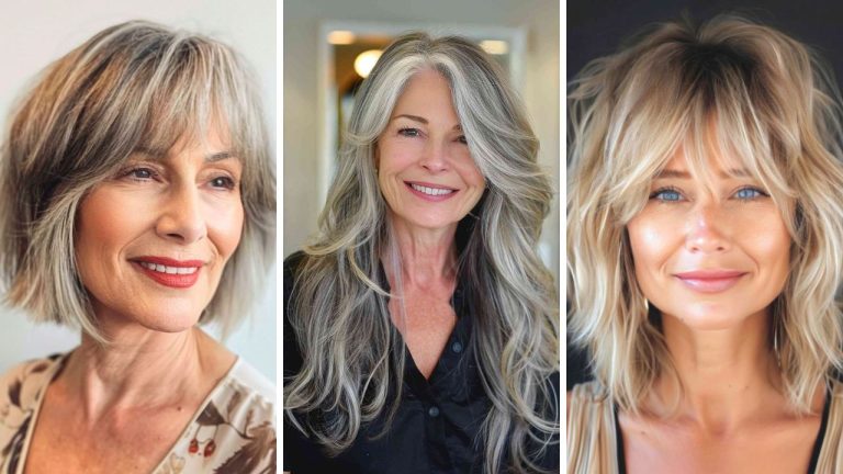 cortes de cabelo com efeito lifting para mulheres de 60 anos em 2025