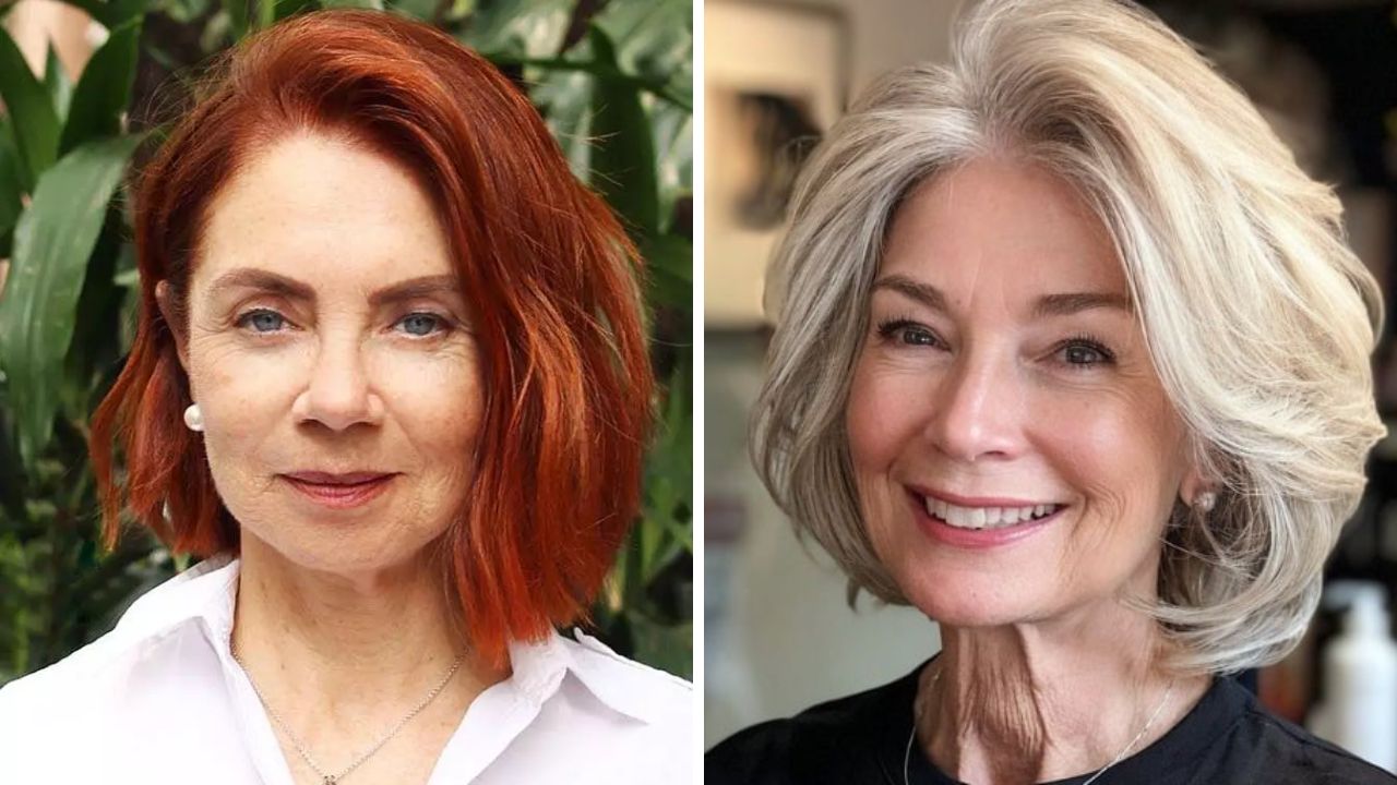 long bob assimétrico em mulheres de 60 anos